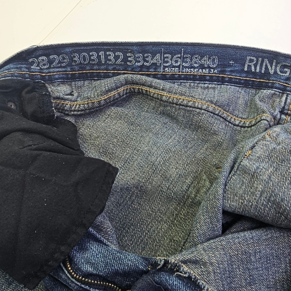 Ring of Fire Jeans Mens 32x28 Blue Wash Denim Straight Leg Straight North - Picture 7 of 16